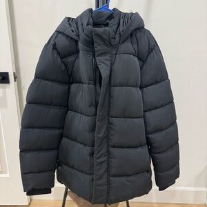 Men’s Amazon Black Hooded Puffer Jacket